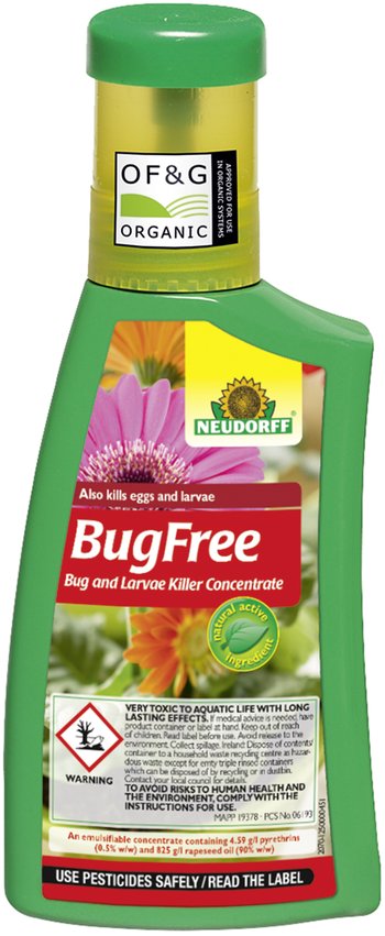 Tackle pests the eco-conscious way with Neudorff’s BugFree Bug and Larvae Killer – a handy spray that’s free from neonicotinoids